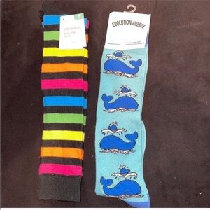 Xhilaration Striped and Evolution Avenue Whale Socks